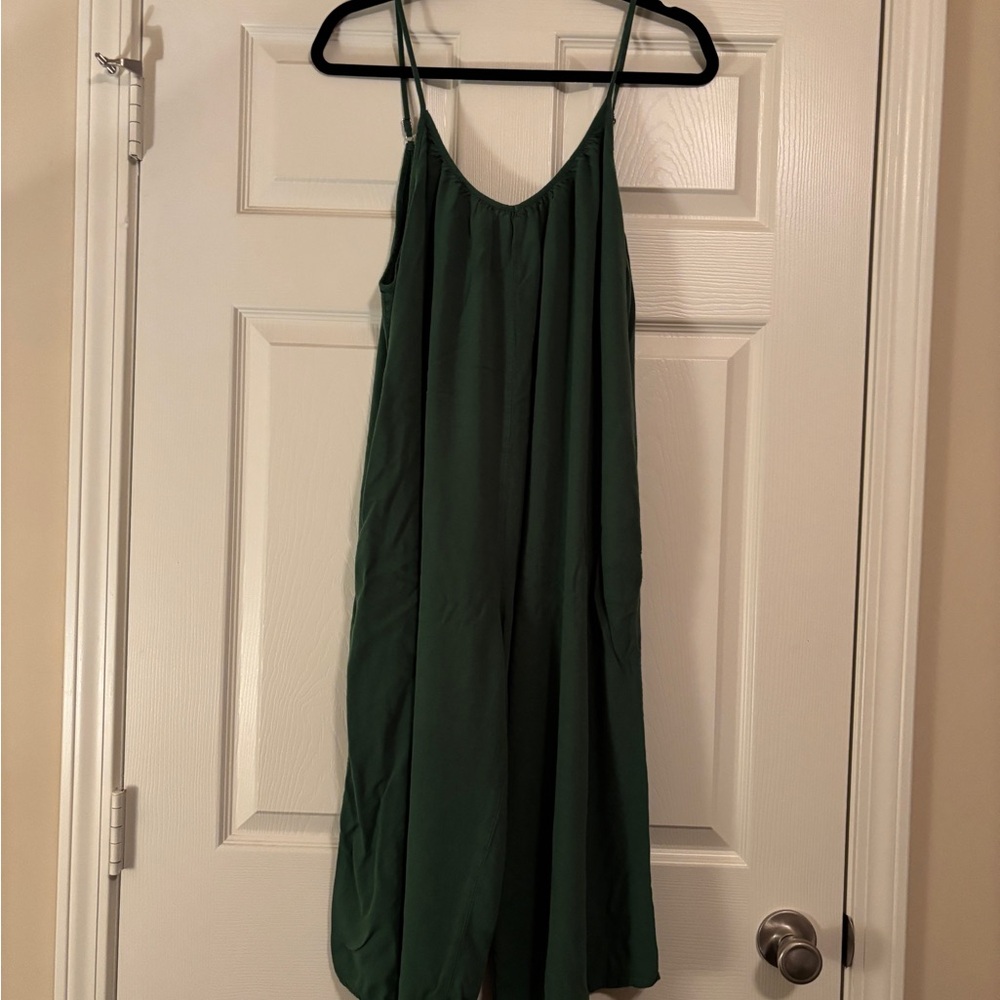 Green Sleeveless women’s jumpsuit